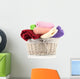 Colorful Towels Basket White Wall Decal
