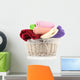 Colorful Towels Basket White Wall Decal