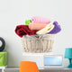 Colorful Towels Basket White Wall Decal