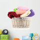 Colorful Towels Basket White Wall Decal