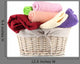 Colorful Towels Basket White Wall Decal