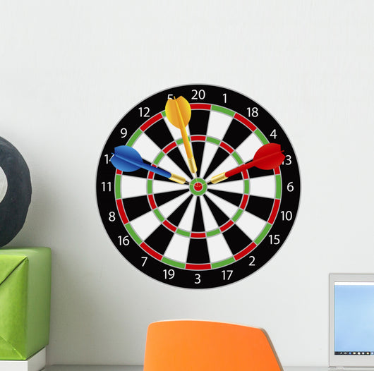Dartboard with Darts Illustration