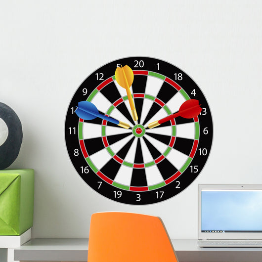 Dartboard with Darts Illustration