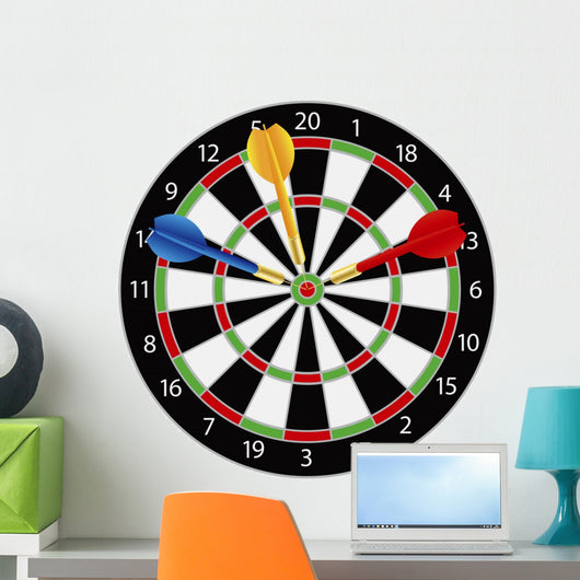 Dartboard with Darts Illustration