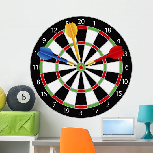 Dartboard with Darts Illustration