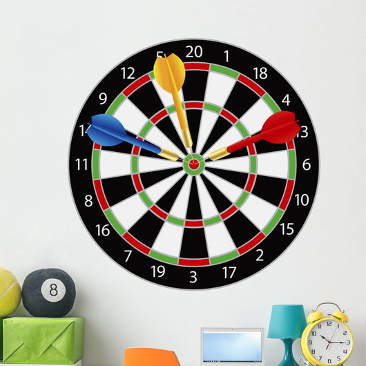 Dartboard with Darts Illustration