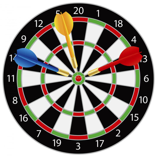 Dartboard with Darts Illustration