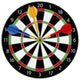 Dartboard with Darts Illustration