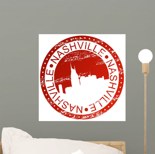 Stamp - Nashville, USA Wall Decal