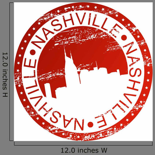 Stamp - Nashville, USA Wall Decal