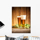 Glass Beers Wooden Table