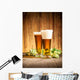 Glass Beers Wooden Table