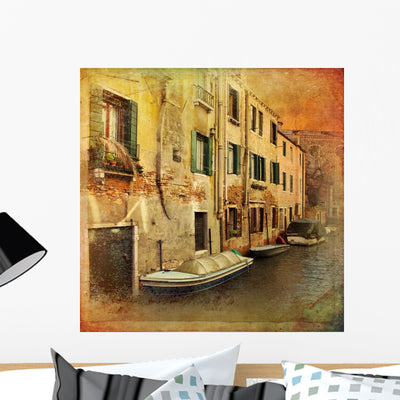 Venice shown on a wall