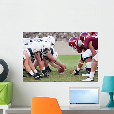 American Football Teams shown on a wall