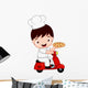 Illustration Cartoon Cute Pizza Wall Decal