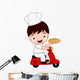 Illustration Cartoon Cute Pizza Wall Decal