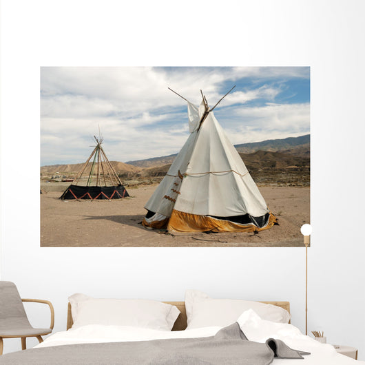 Tepee - conical tent  used by Native Americans Wall Mural