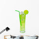 green cocktail with lime Wall Decal