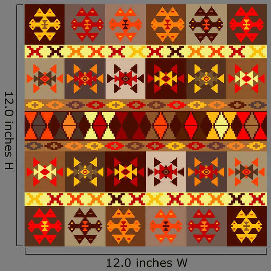 Etnic Motifs Carpet with Wall Decal