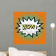 Wow! comic speech bubble in pop art style Wall Mural