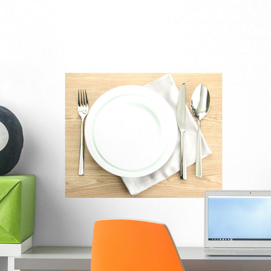 Table Setting Wooden Table
