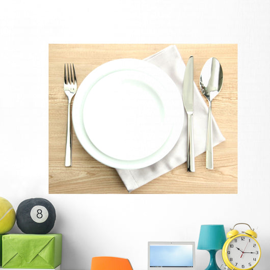 Table Setting Wooden Table