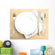 Table Setting Wooden Table