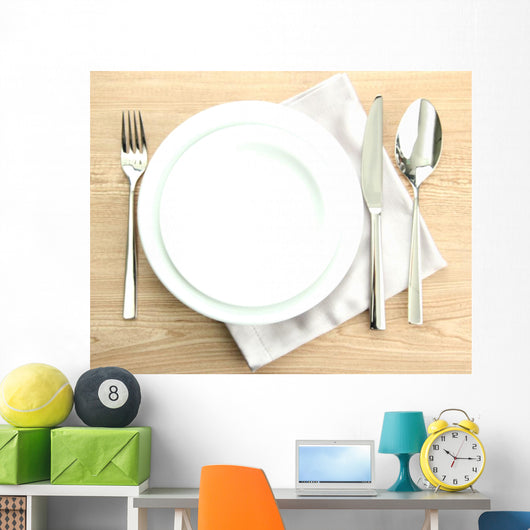 Table Setting Wooden Table