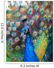Beautiful colourful preening peacock Wall Mural