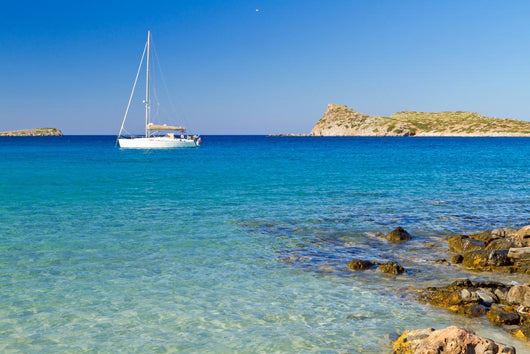 White Yacht Idyllic Beach