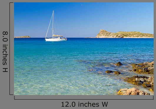 White Yacht Idyllic Beach