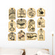 12 Ã©tiquettes jardinage Wall Decal