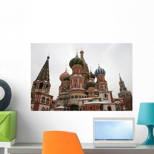 Saint Basils Cupolas Moscow Russia Wall Mural