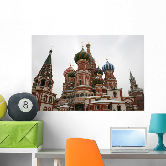 Saint Basils Cupolas Moscow Russia Wall Mural