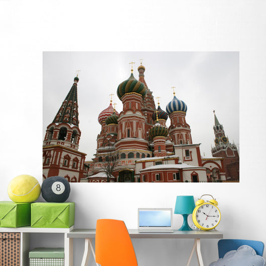 Saint Basils Cupolas Moscow Russia Wall Mural