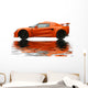 Orange Reflecting Sportcar