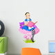Alice Holding Book Wall Mural