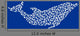 complex dolphin isolated on blue background Wall Mural