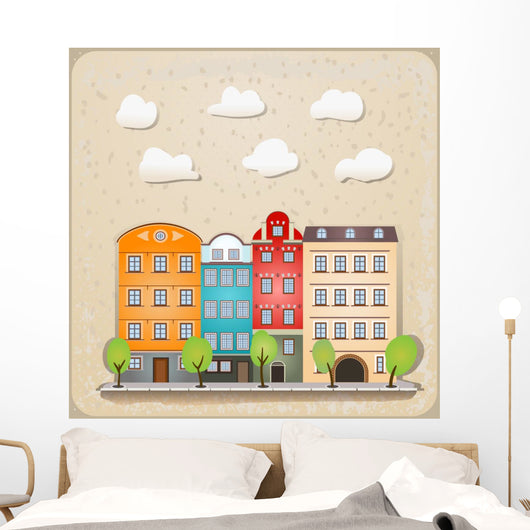 Retro Houses as Vintage