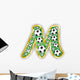 M - soccer  Letter Wall Decal