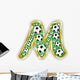 M - soccer  Letter Wall Decal