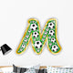 M - soccer  Letter Wall Decal