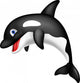 Orca cartoon Wall Decal