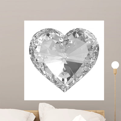 Diamond Heart Wall Decal shown on a wall