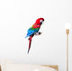 Red Macaw W Clipping Wall Decal