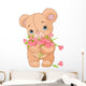 Teddy Bear Giving Hearts