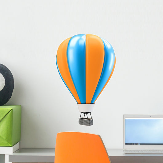 Blue and Orange Balloon Wall Decal