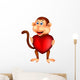 Monkey with Red Heart
