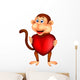 Monkey with Red Heart