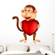 Monkey with Red Heart